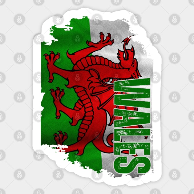 Wales flag, welsh flag Sticker by eka123